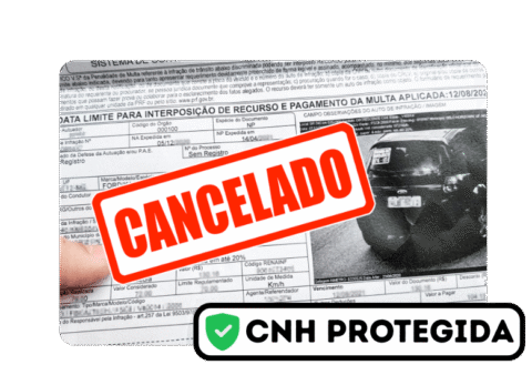 Notificação de multa cancelada